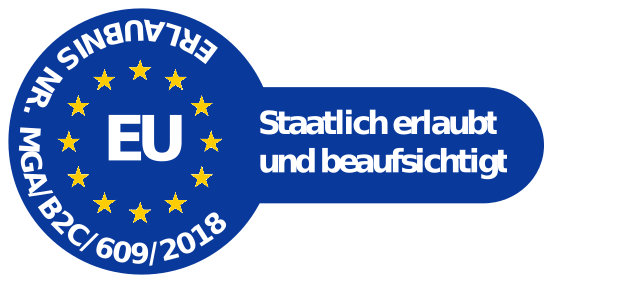 EU - Staatlich erlaubt und beaufsichtigt